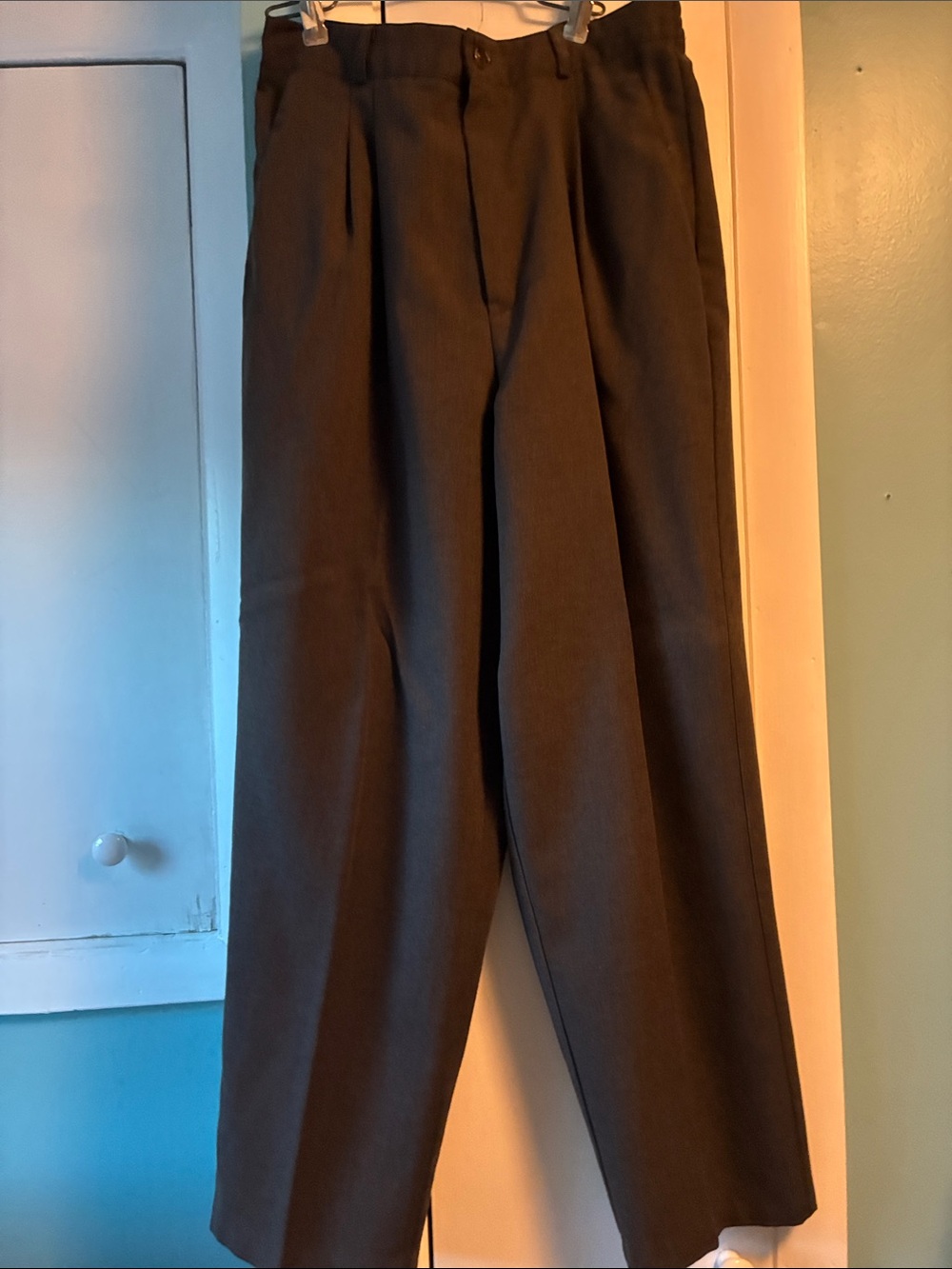 Briggs New York Dark Brown Pleated Trousers